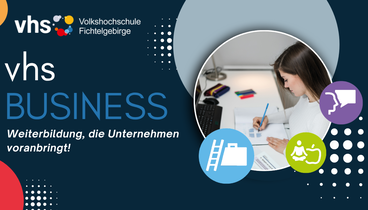 Weiterbildung, die Unternehmen voranbringt  Stärken Sie Ihr Team und sichern Sie die Zukunft Ihres Unternehmens. Die vhs Fichtelgebirge bietet individuelle Firmenschulungen, die fachliche Kompetenzen fördern, Wissen praxisnah vermitteln und gezielt auf Ihre betrieblichen Anforderungen abgestimmt sind. Gemeinsam entwickeln wir Lösungen, die zu Ihrem Unternehmen und Ihren Mitarbeitenden passen.